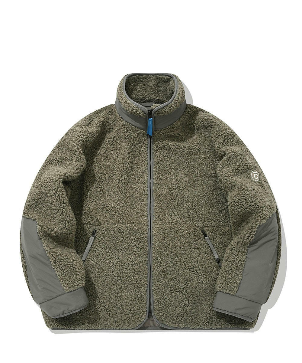 COVERNAT 抓絨拉鍊 外套 夾克 橄欖色