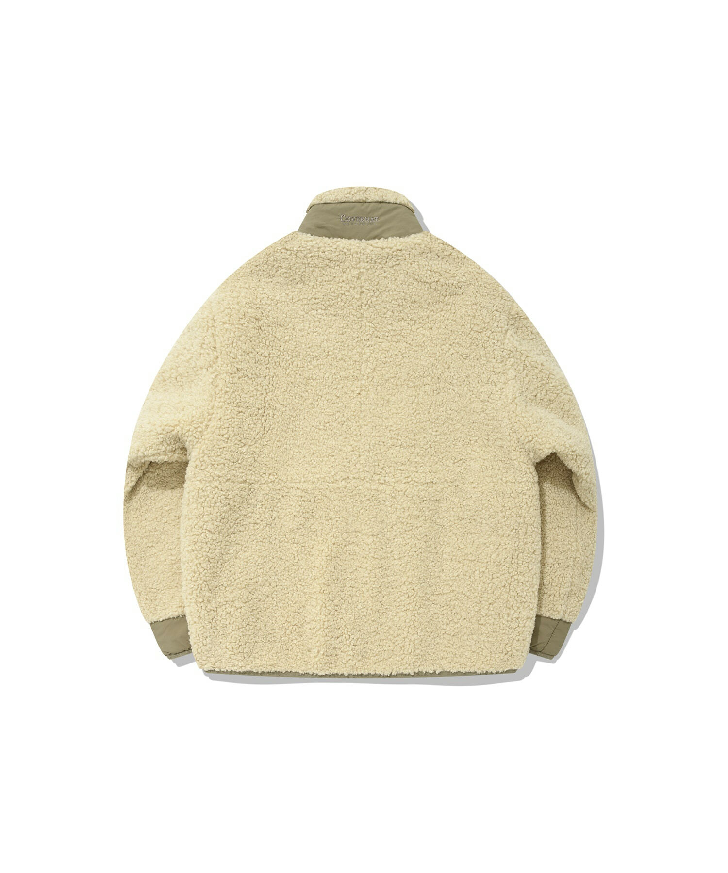COVERNAT 抓絨拉鍊 外套 夾克 象牙色