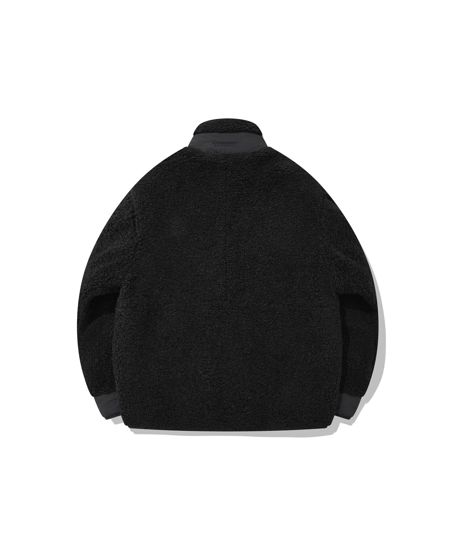 COVERNAT 抓絨拉鍊 外套 夾克 黑色