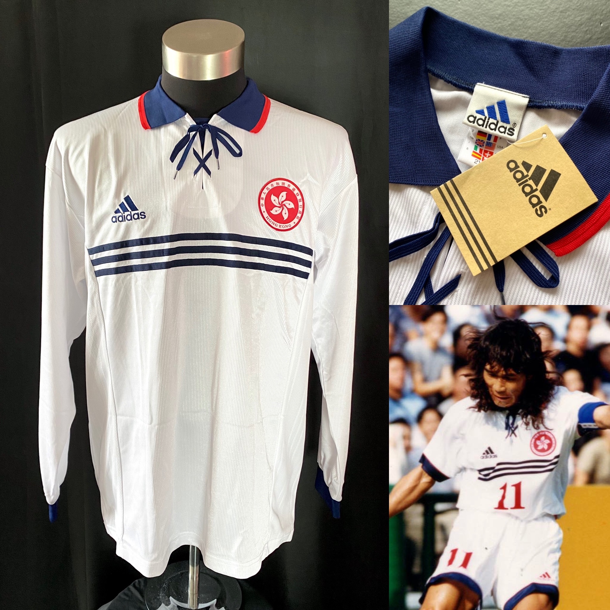 (全新有牌) 香港隊 2000 Adidas 作客長䄂球衣