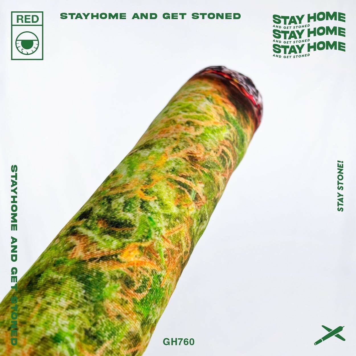 Stayhome x 石頭人煙具之大麻捲菸抱枕 70cm