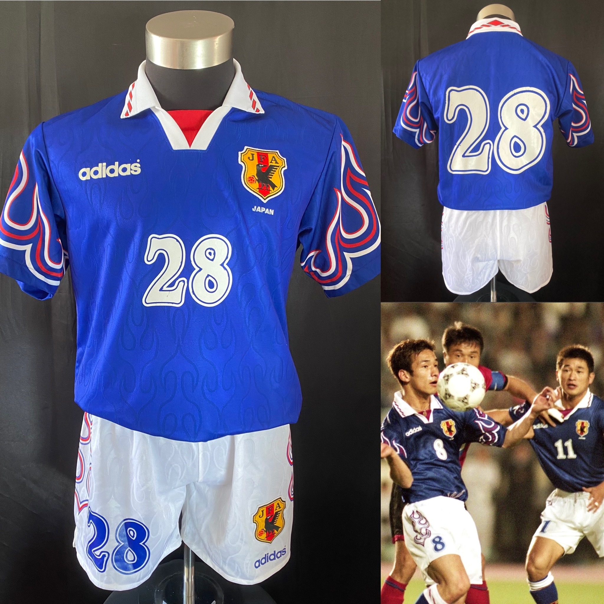 (落場版) 日本隊 1997 Adidas 主場落場版球衣連褲