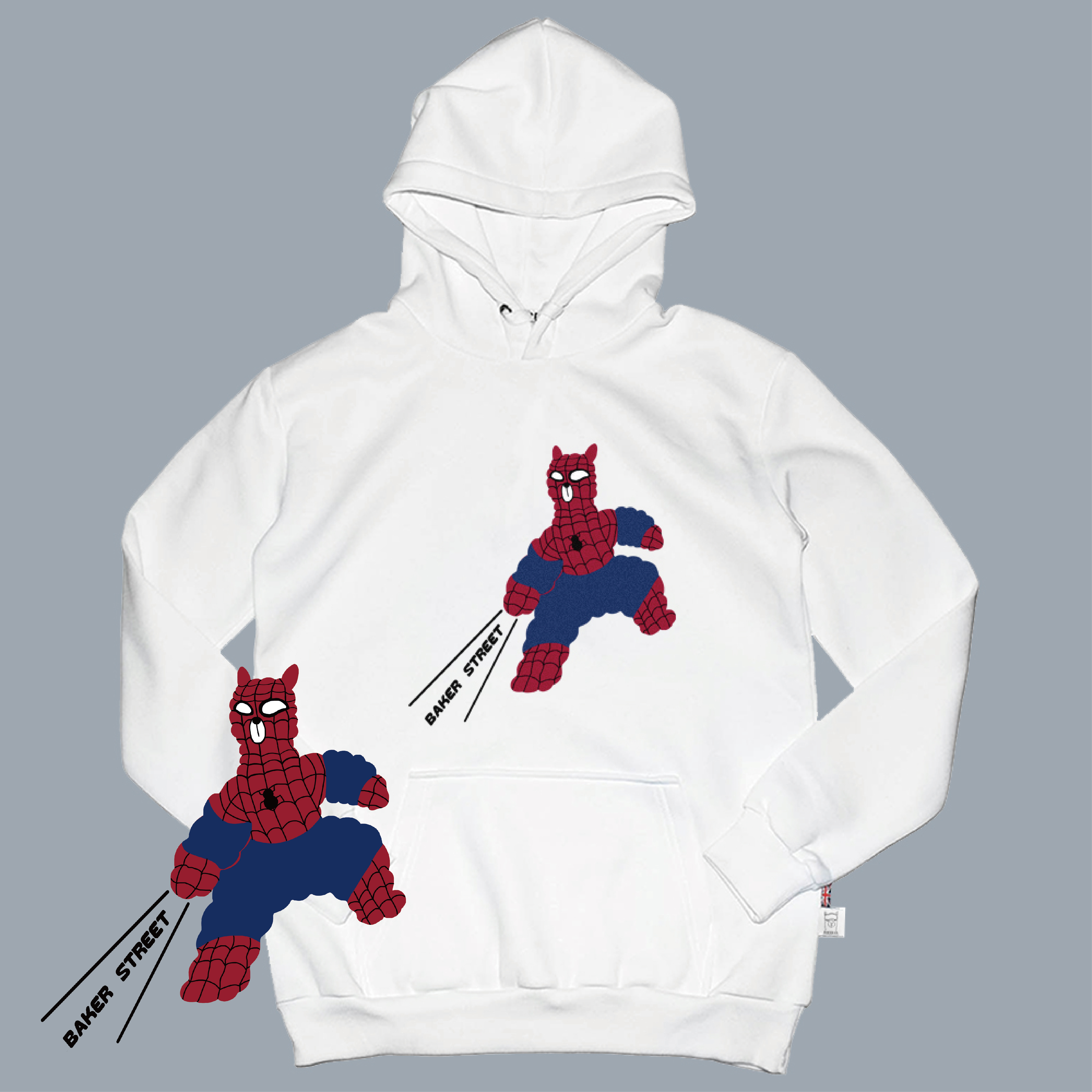 Spider-Alpaca 蜘蛛駝 高磅數長袖帽T