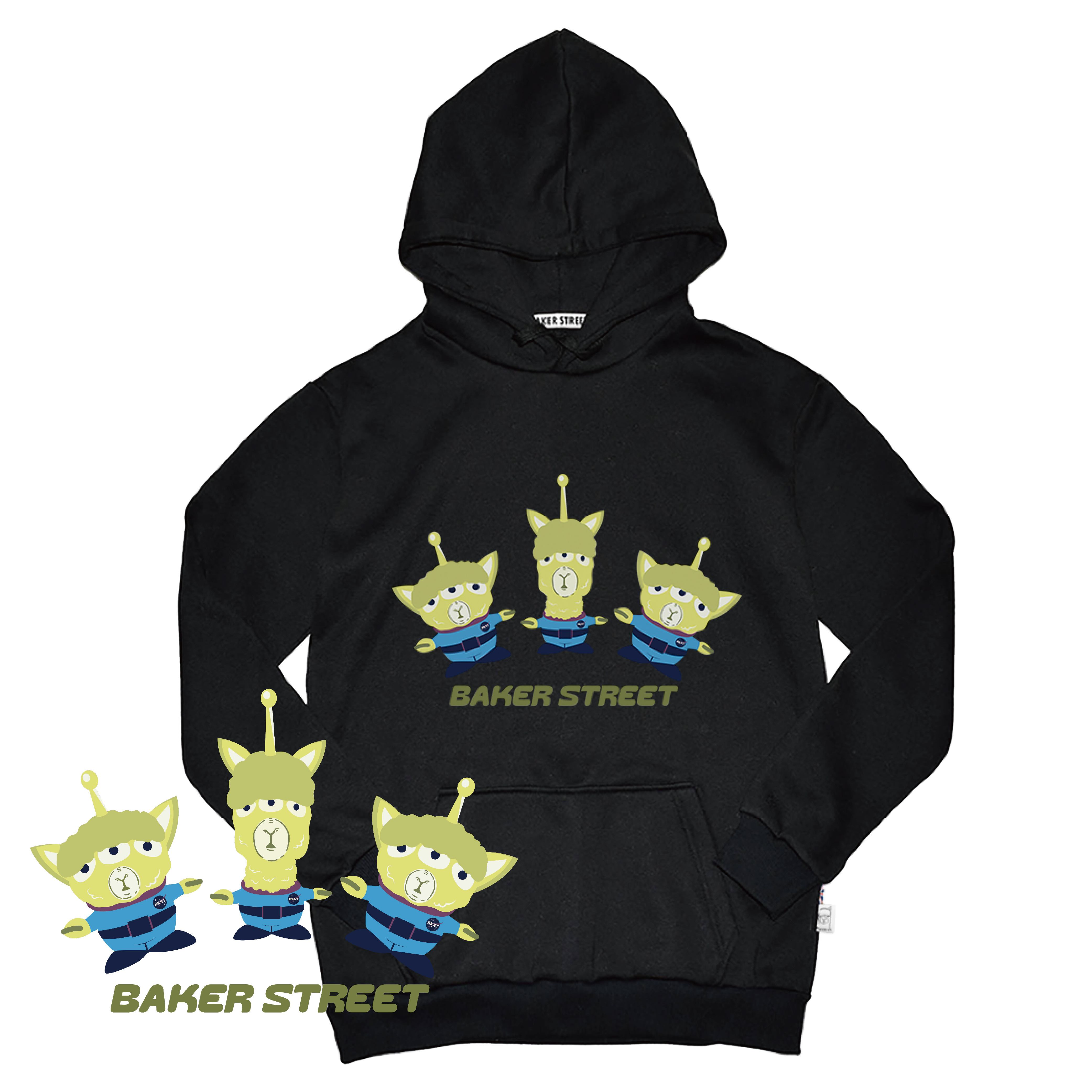 Three-Eyed Alpaca 三眼駝 高磅數長袖帽T