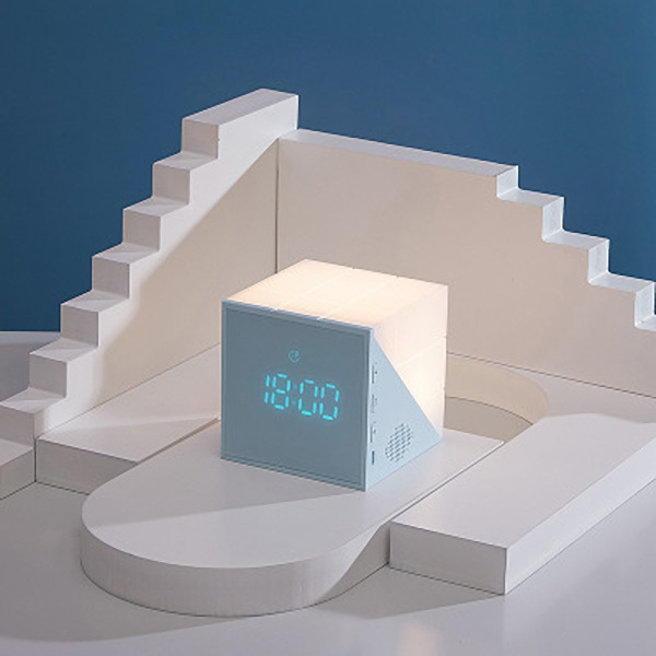 Japan TSK New Time Cube LED Digital Alarm Clock Sound Control Night Light (P3129)