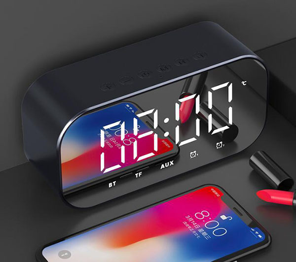 Japan JTSK LED Large Screen Wireless Bluetooth Alarm Clock Clock Speaker Speaker (P2921)
