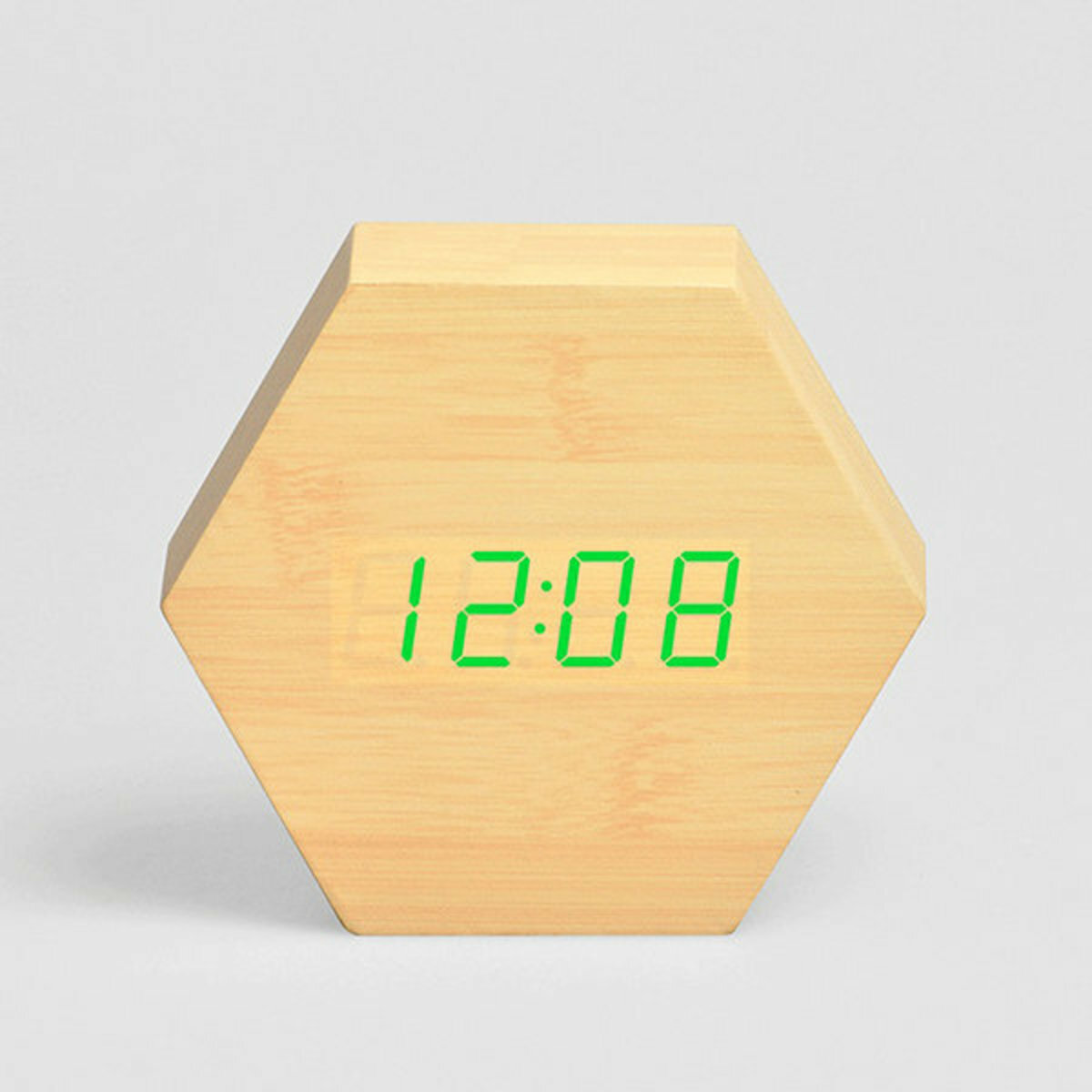 Japan JTSK LED voice control creative temperature mute electronic alarm clock USB charging clock (P2623)