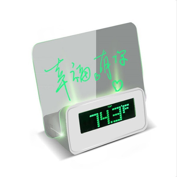 JAPAN JTSK LED fluorescent message board alarm clock (P2531)