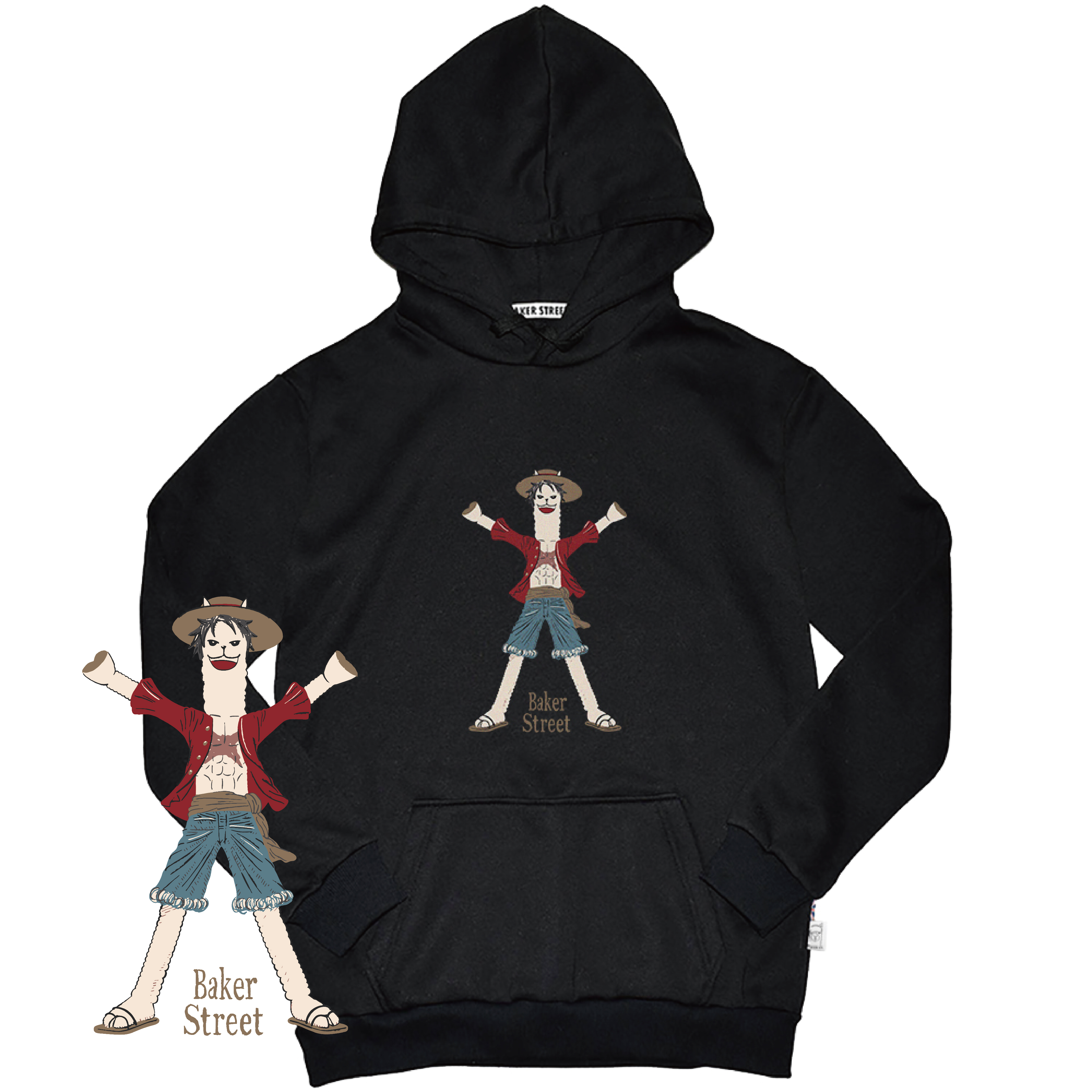 Pirate Alpaca 海賊駝 高磅數長袖帽T