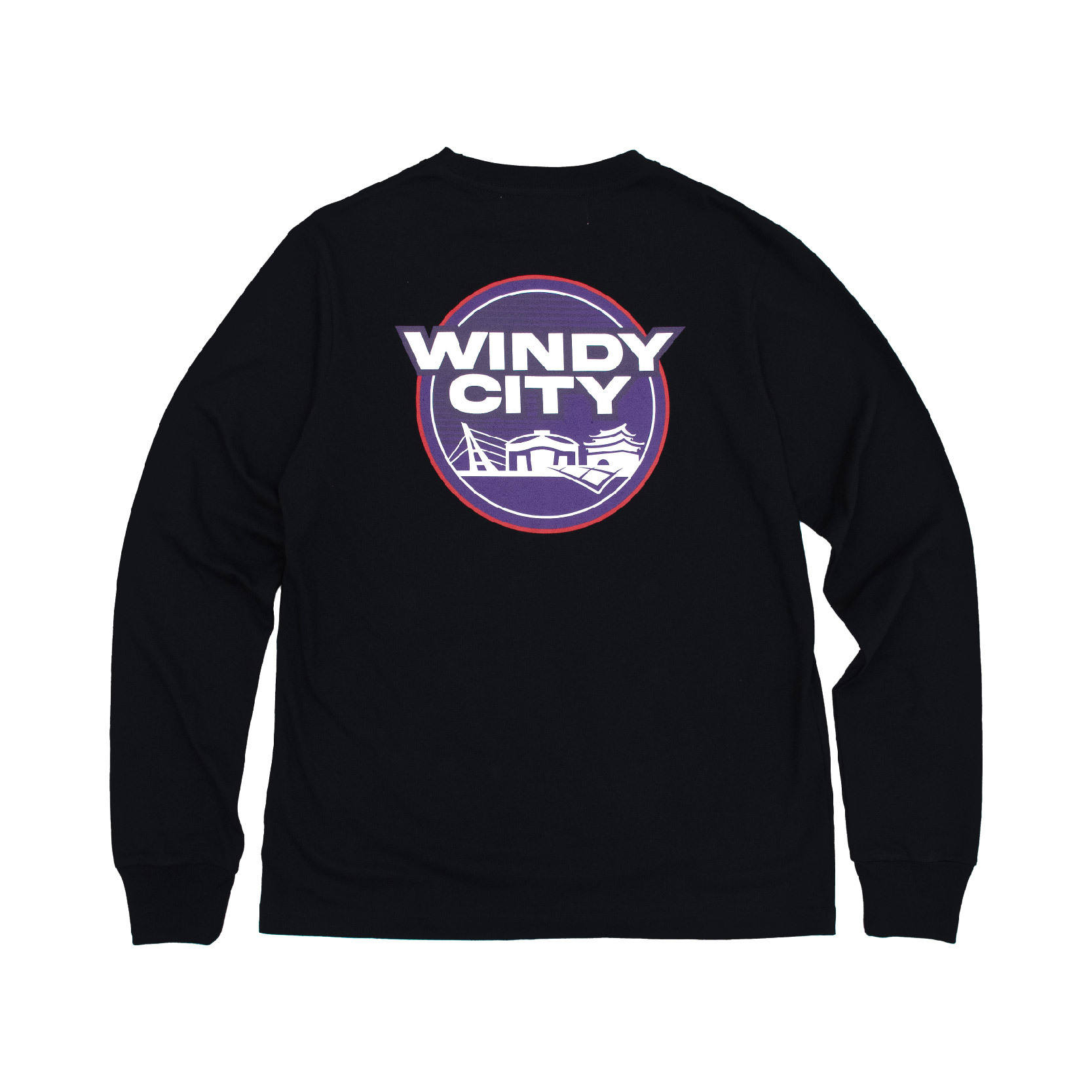 22-23 WINDY CITY圓球薄長TEE｜黑