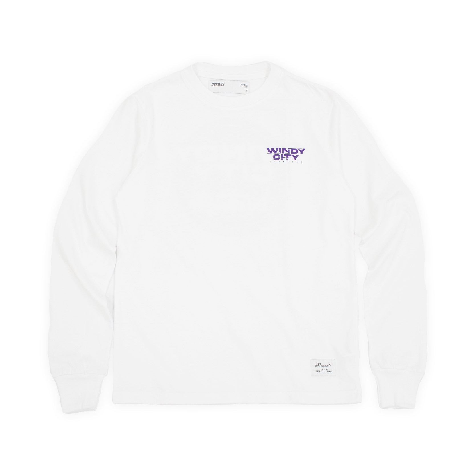 22-23 WINDY CITY圓球薄長TEE｜白