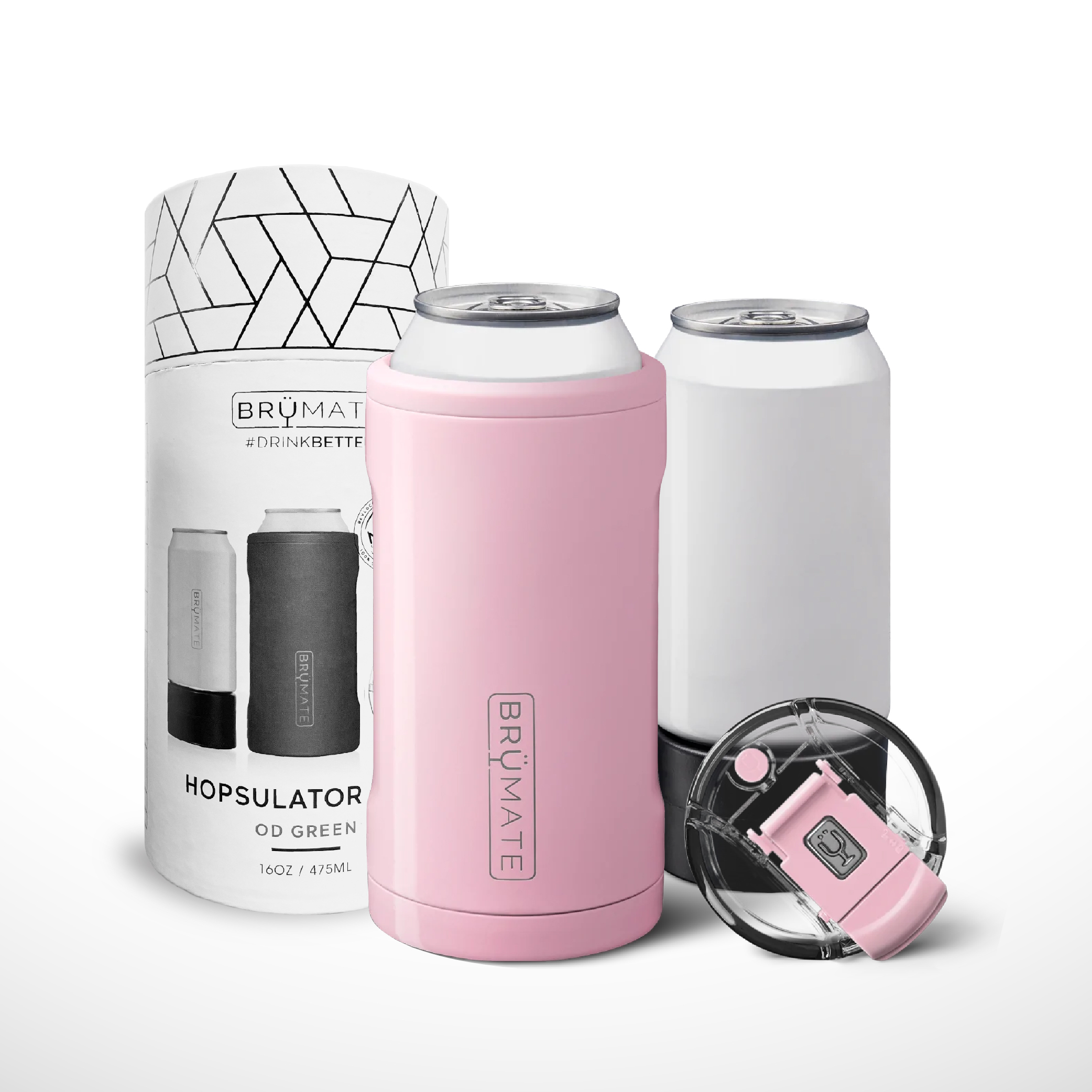 BrüMate  Trio 16oz 飲料鋁罐三合一 保溫保冰杯 | 腮紅粉