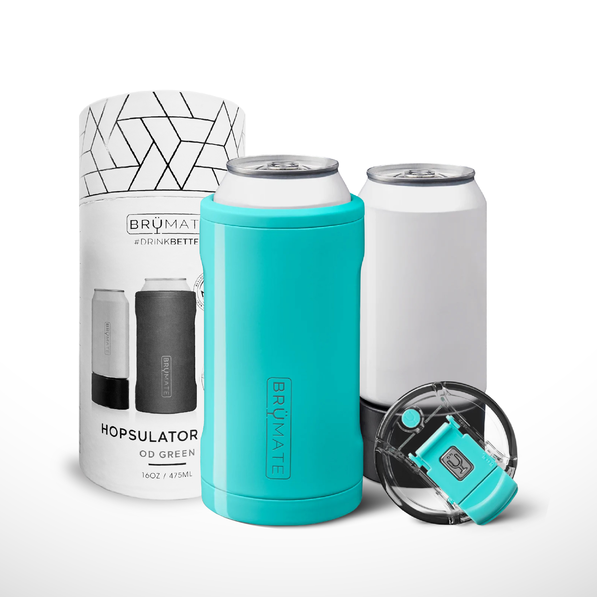 BrüMate  Trio 16oz 飲料鋁罐三合一 保溫保冰杯 | 湖水綠