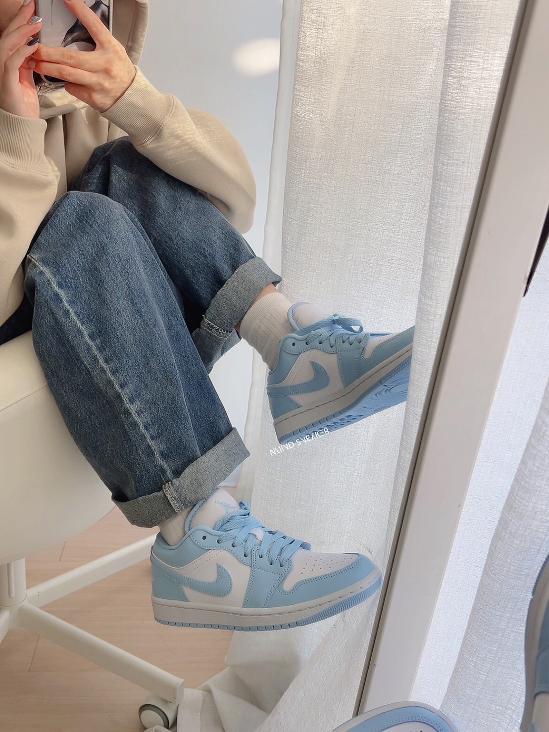 NIKE W Air Jordan 1 Low Aluminum 天空藍(DC0774141)