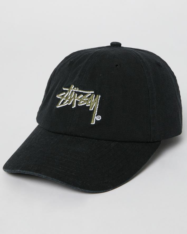 黑色Stussy Stock Low Pro Cap