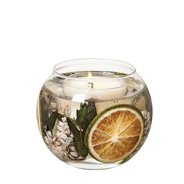 SEASONAL COLLECTION - EUCALYPTUS & LIME - NATURAL WAX SCENTED CANDLE - GEL FISHBOWL
