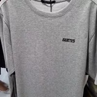[S] GUESS GUESS BACK PRINT SEMI-OVERFIT SHORT SLEEVE TEE,MELANGE GREY, NM2K0373-MGY (SGU227)