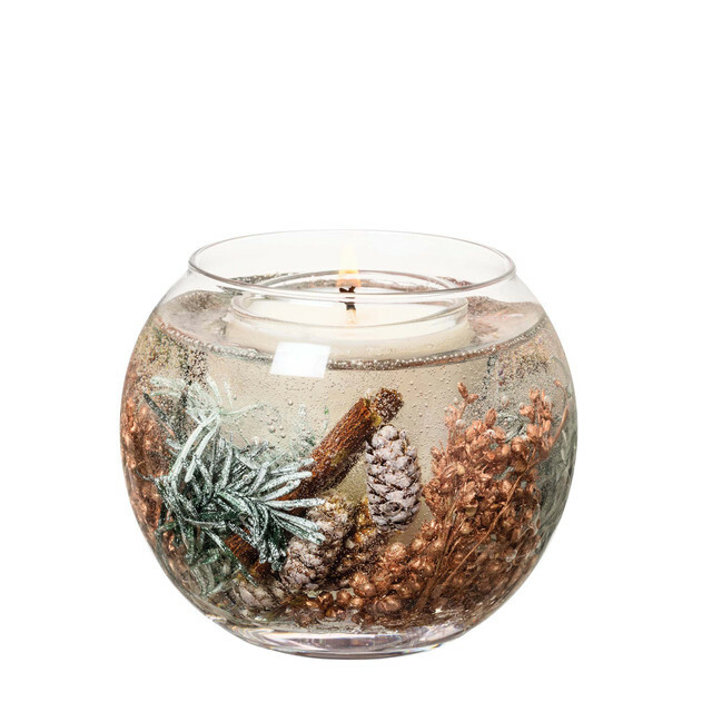 SEASONAL COLLECTION - JUNIPER BERRY & CEDAR - NATURAL WAX SCENTED CANDLE - GEL FISHBOWL