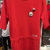 [S] MOSCHINO LONG SLEEVE DRESS,RED, EV043955262115 (SM296)