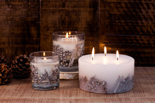SEASONAL COLLECTION - WHITE CASHMERE & PEAR - NATURAL WAX SCENTED CANDLE - GEL FISHBOWL
