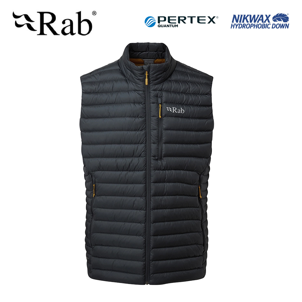 Rab 英國 QDB-18 Microlight Vest 羽絨背心 男款 (鯨魚灰) 環保/輕量/防風/防潑水 00RAQDB18