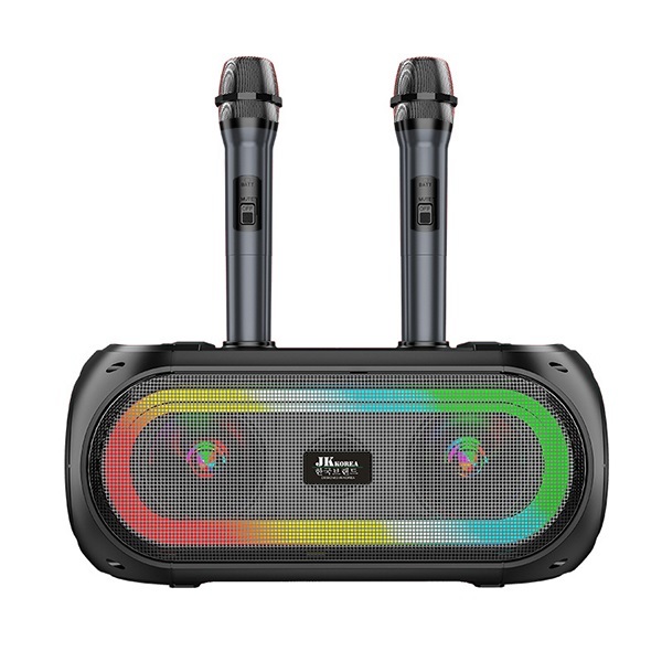韓國JK 家用K歌無線麥藍牙音響喇叭 家庭KTV電視電腦K歌一拖二藍牙音箱 (J0743)