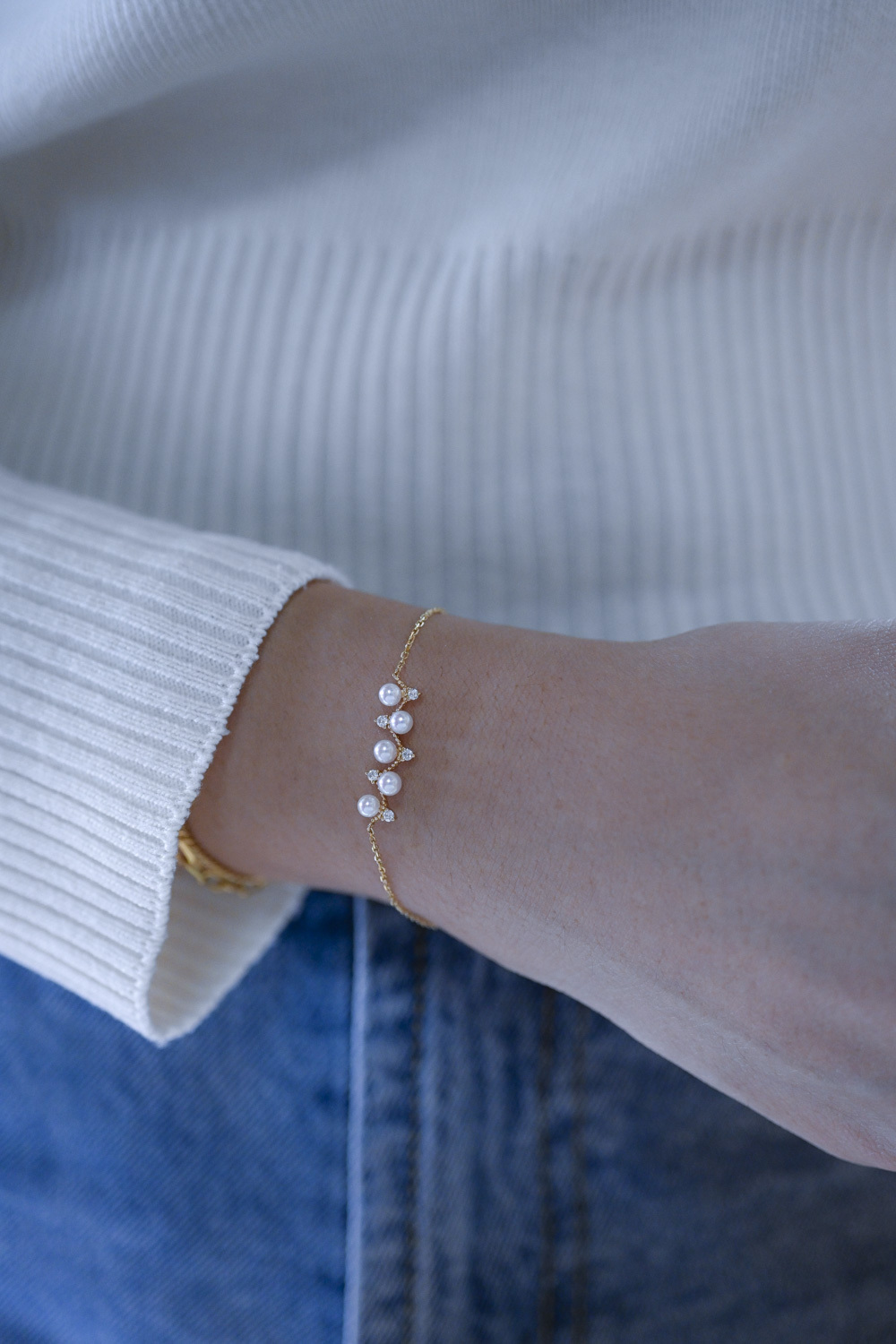 18K Baby Akoya Diamond Bracelet