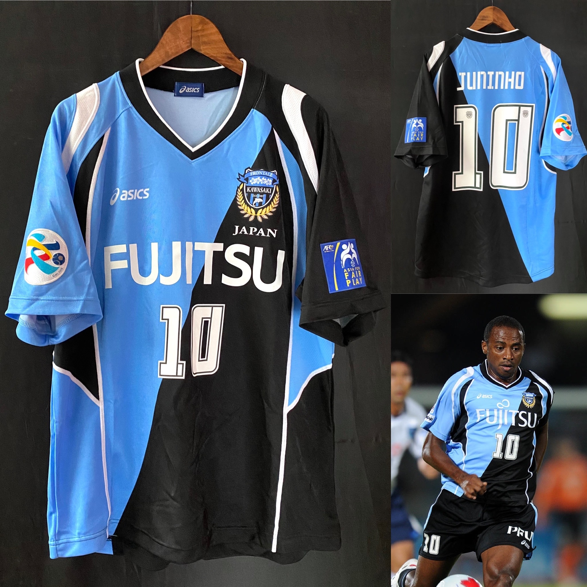 川崎前鋒 2010 Asics 亞冠版主場球衣 #10 祖連奴