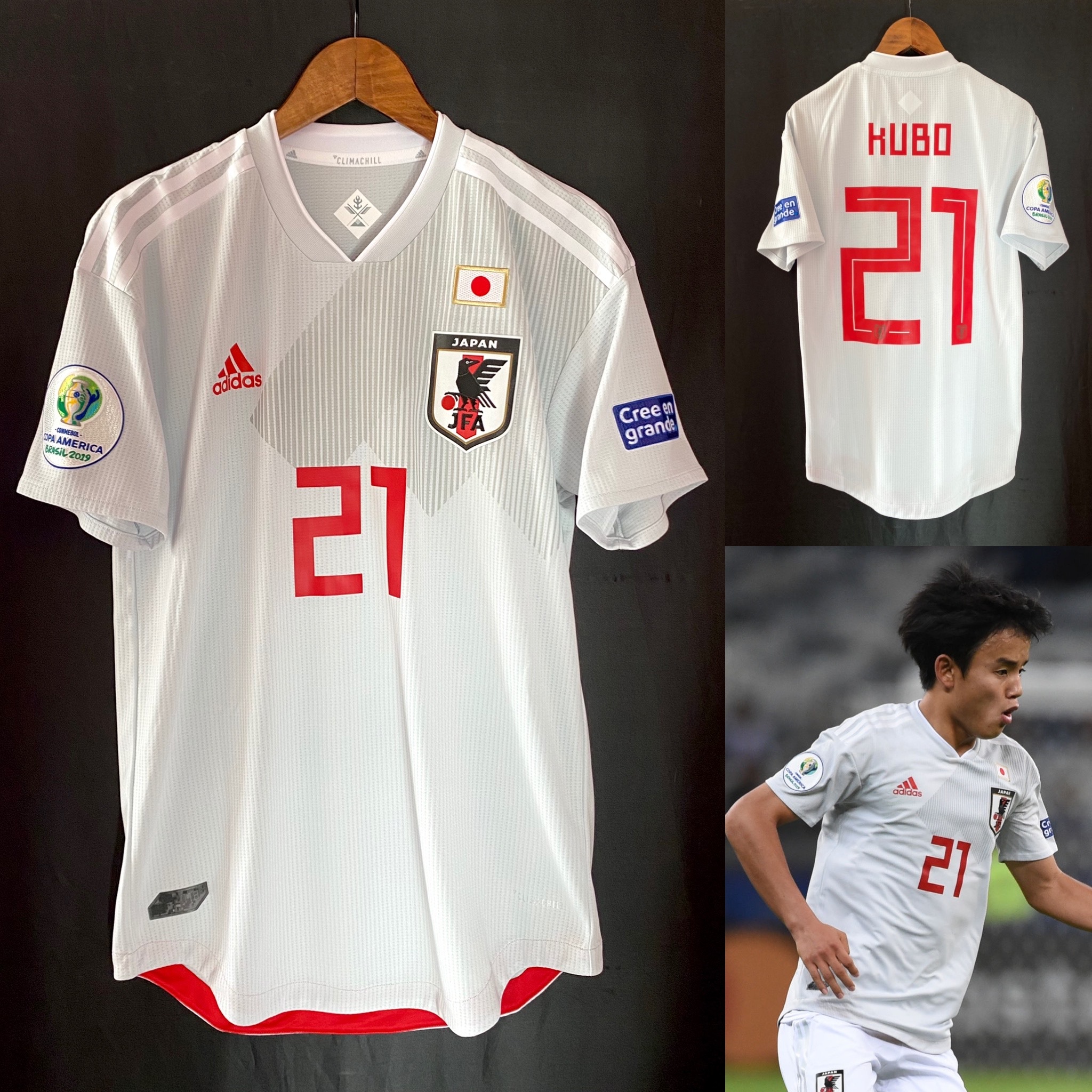 (更衣室版) 日本隊 2019 美洲國家杯 Adidas 作客更衣室球員版球衣 #21 KUBO