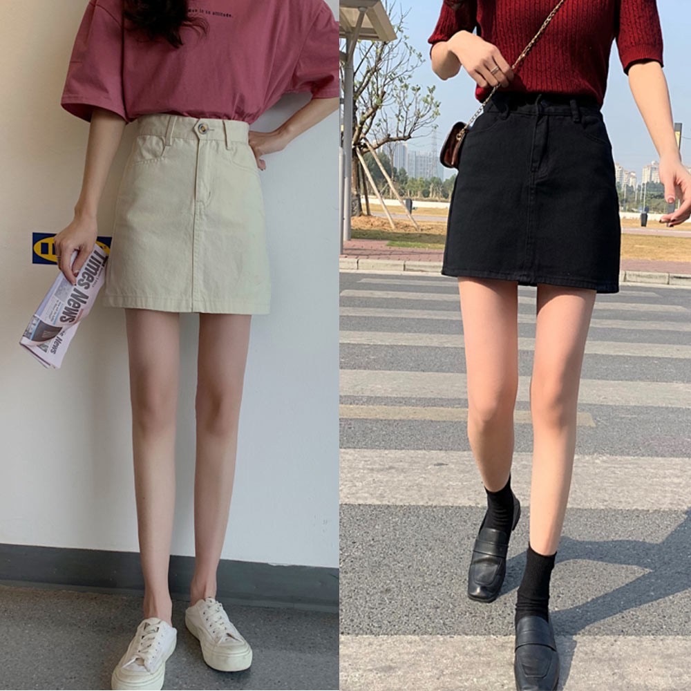 春夏包臀牛仔短裙A字裙 加小碼xxs(2色)