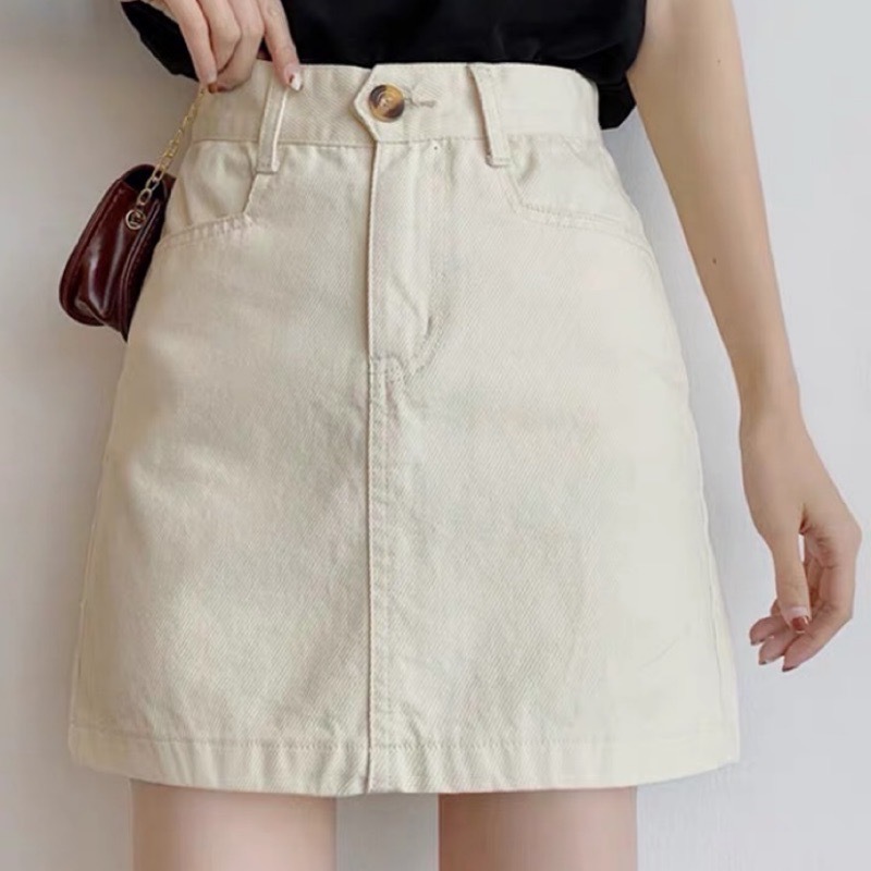 春夏包臀牛仔短裙A字裙 加小碼xxs(2色)