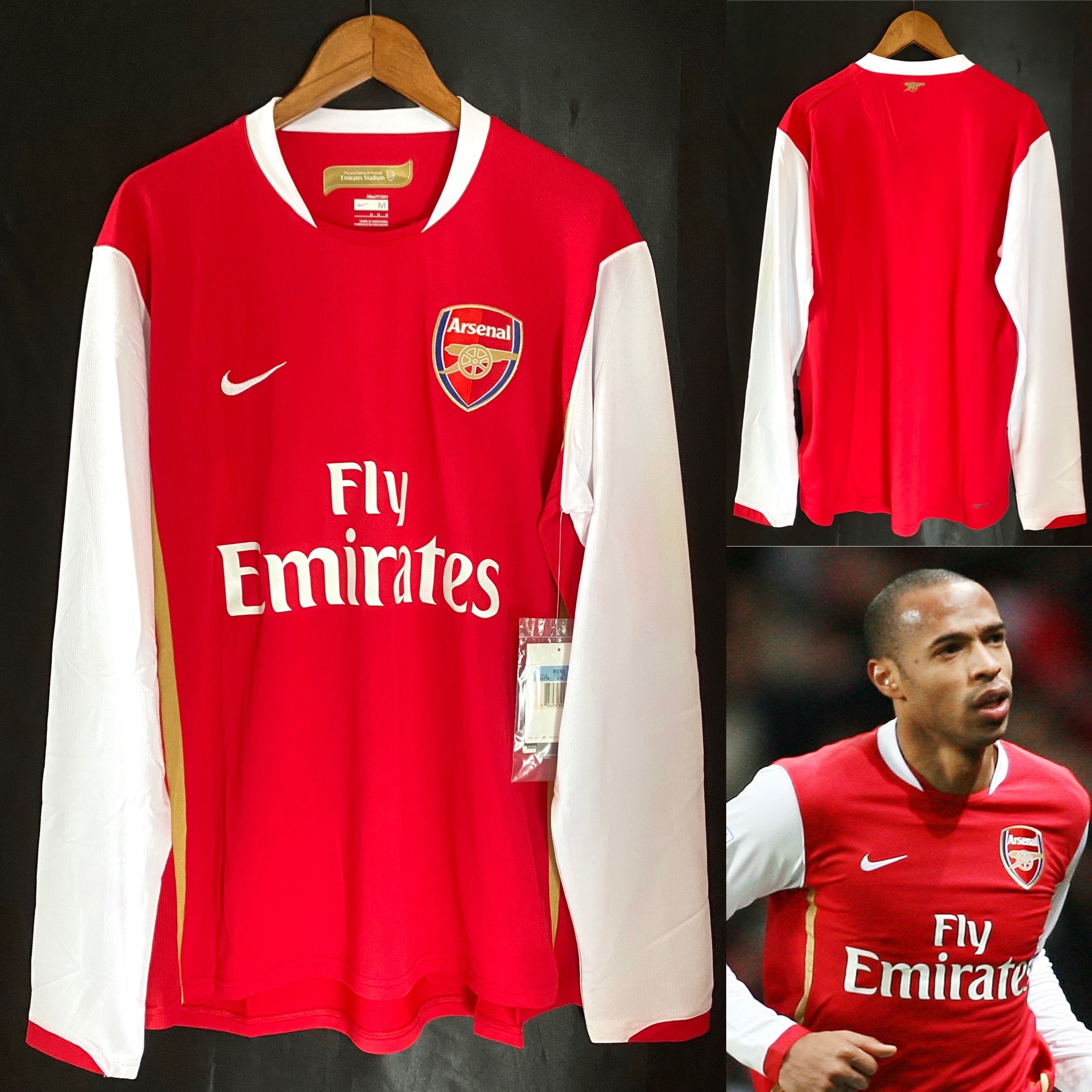 (BNWT) Arsenal 2006-2008 Nike L/S Home Shirt