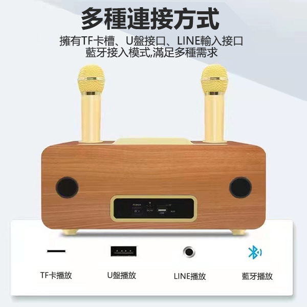 Korea B&C professional-grade home K song subwoofer Bluetooth audio supports dual wireless microphone (B0233)