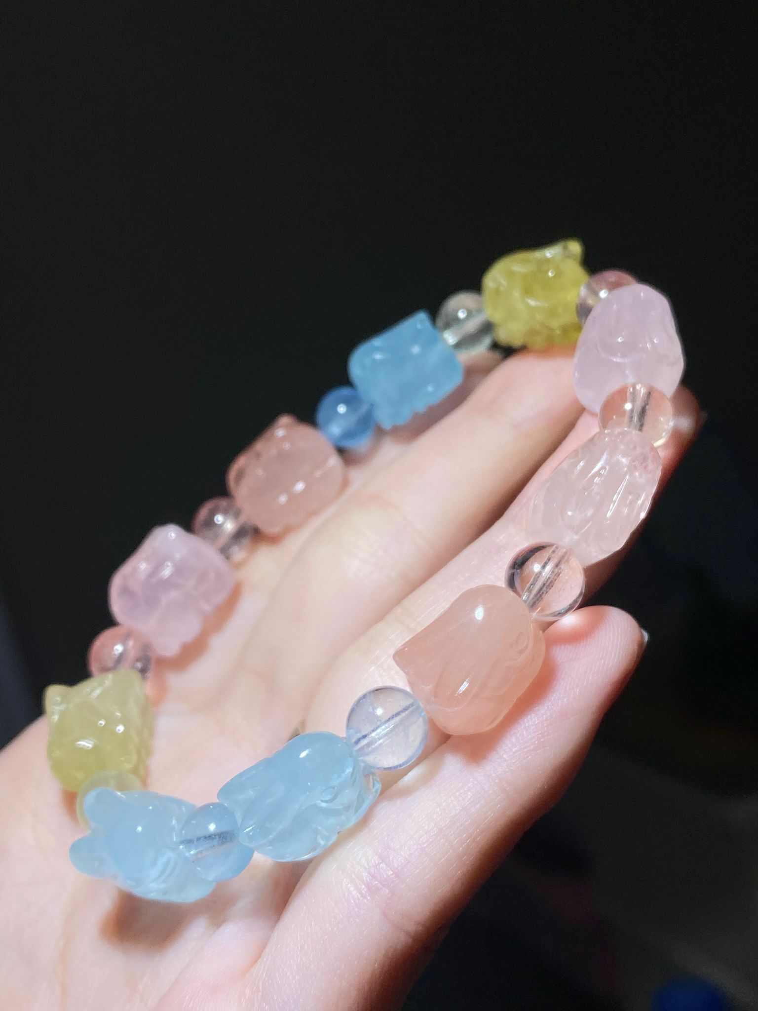 高質摩根石兔仔手串