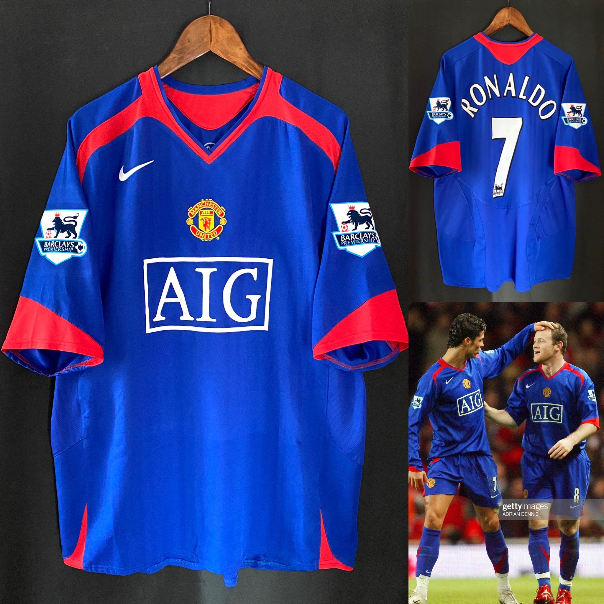 曼聯 2006-2007 Nike AIG 二客球衣 #7 RONALDO