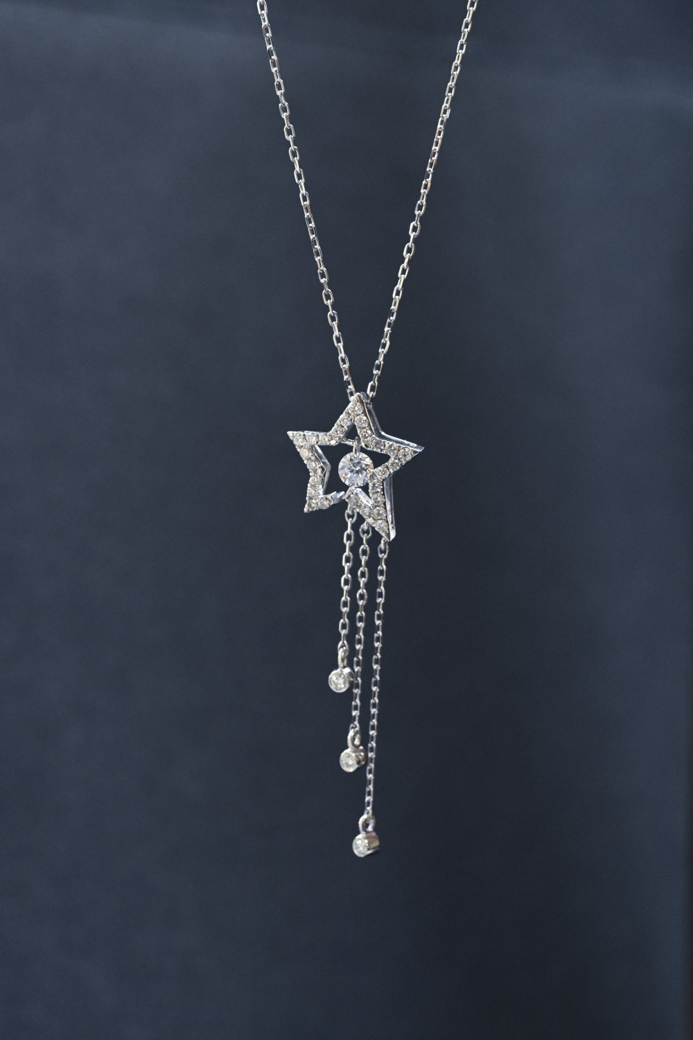 18K lluvia de meteoros Diamond Necklace
