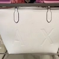 [S] ARMANI EXCHANGE LOGO TOTE BAG,WHITE, 8059515810200 (SAX44)