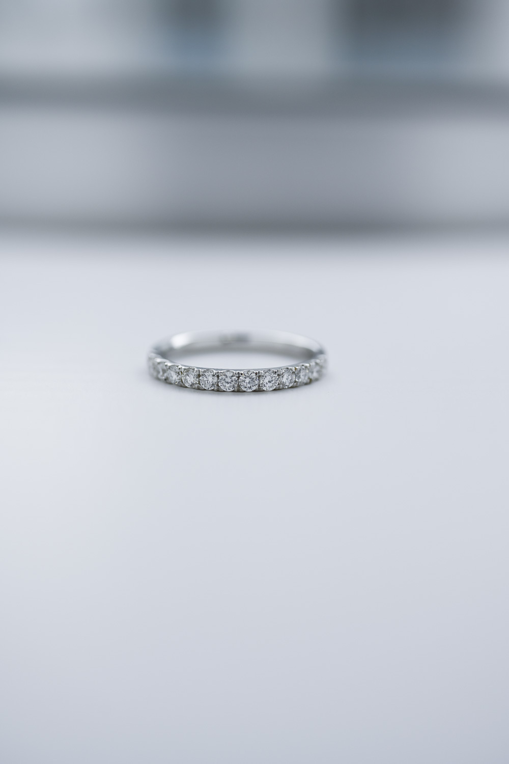 18K 2.0mm Half Eternity Diamond Ring