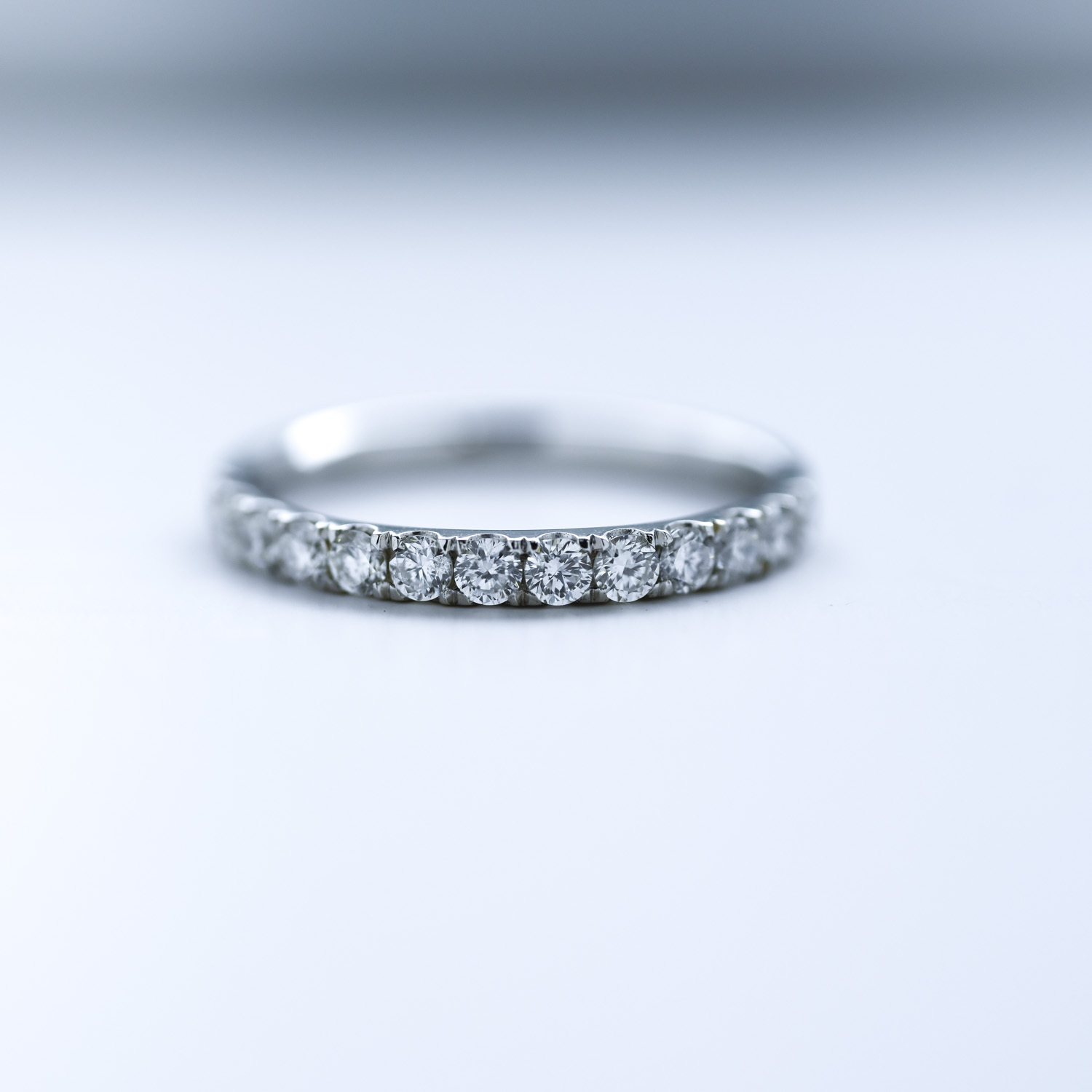 18K 2.0mm Half Eternity Diamond Ring