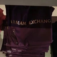 [S] ARMANI EXCHANGE FOIL LOGO T-SHIRT, DARK MAROON, 7VYTGCYJBFZ-1715 (SAX47)