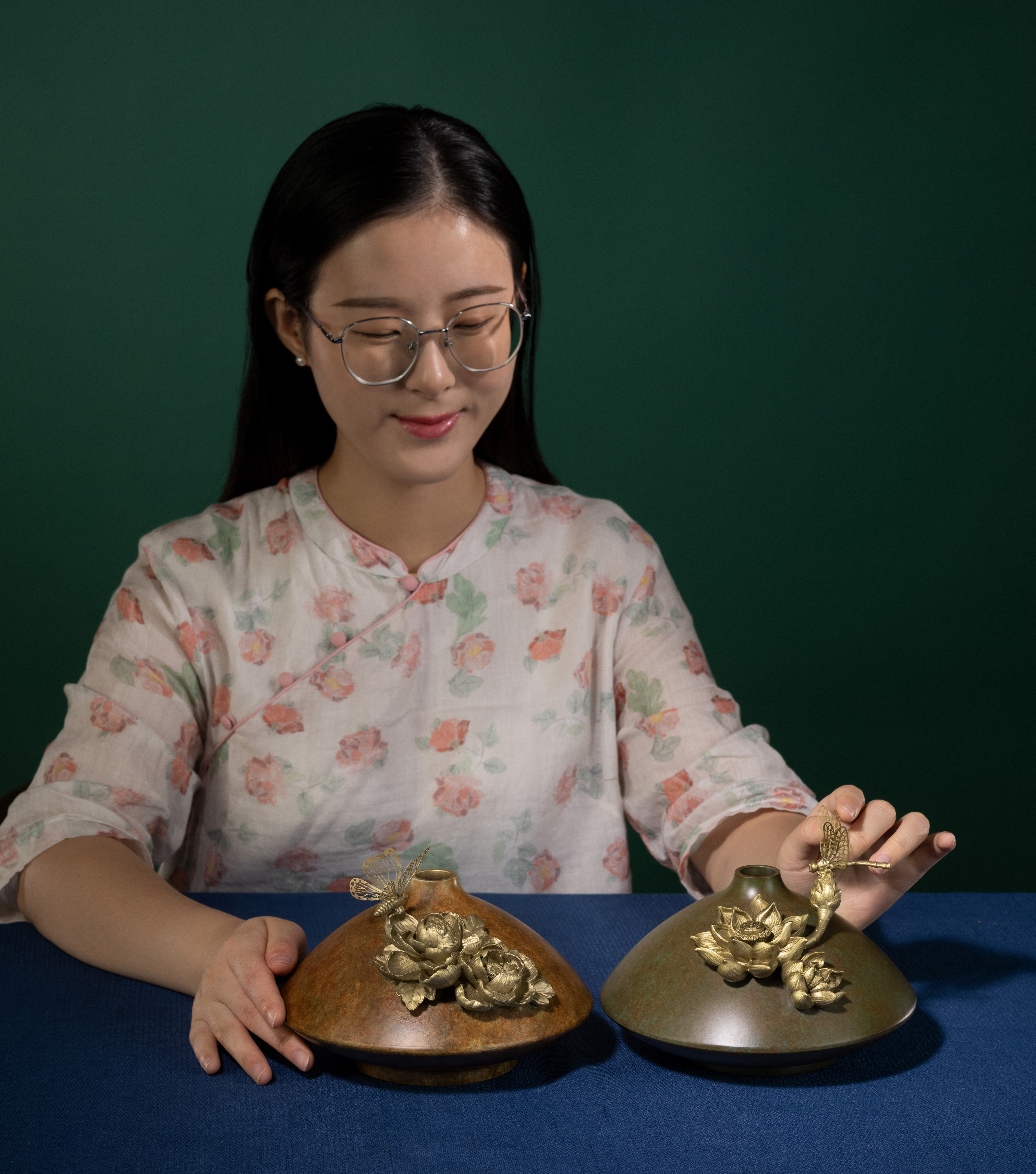 全銅花瓶(花開富貴)◇已停產◇