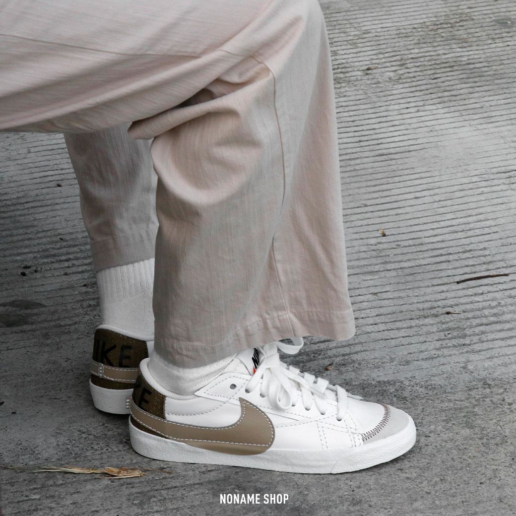 NIKE Blazer Low 77 Jumbo 大勾 縫線 復古 板鞋 摩卡棕 (男款)