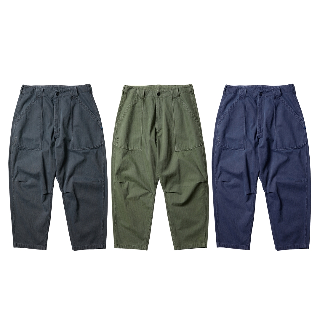 LIBERAIDERS 22A/W GARMENTDYED HERRINGBONE PANTS