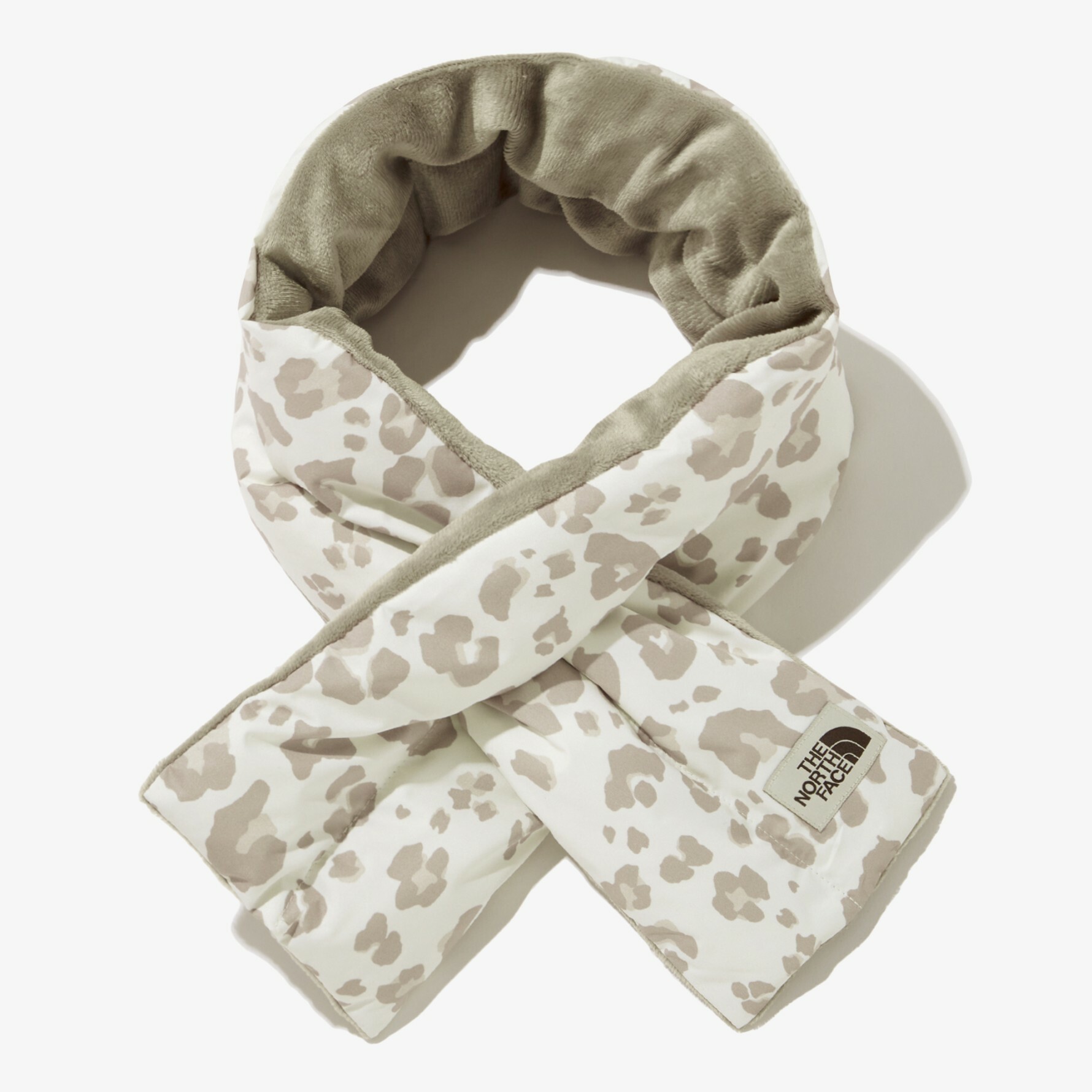 THE NORTH FACE 白標 ON-BALL COMPACT 羽絨 圍脖 圍巾 豹紋 NA5IN52K