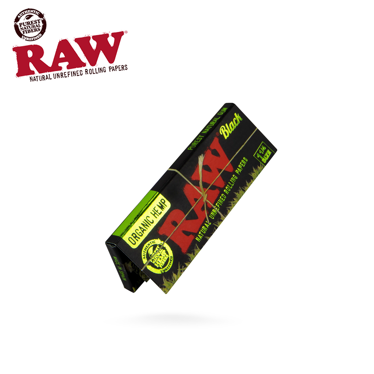 🇪🇸RAW - Black Organic Hemp 1 1/4 Rolling Papers 有機捲煙紙