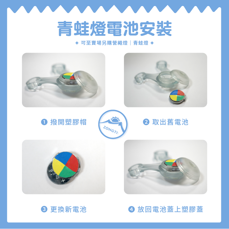 青蛙燈電池 CR2032 3V(一條五入) G-5-2