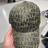 [S] BEENTRILL UNISEX MONOGRAM BALL CAP HAT,KHAKI, BA210CPC02-KH (SBT63)