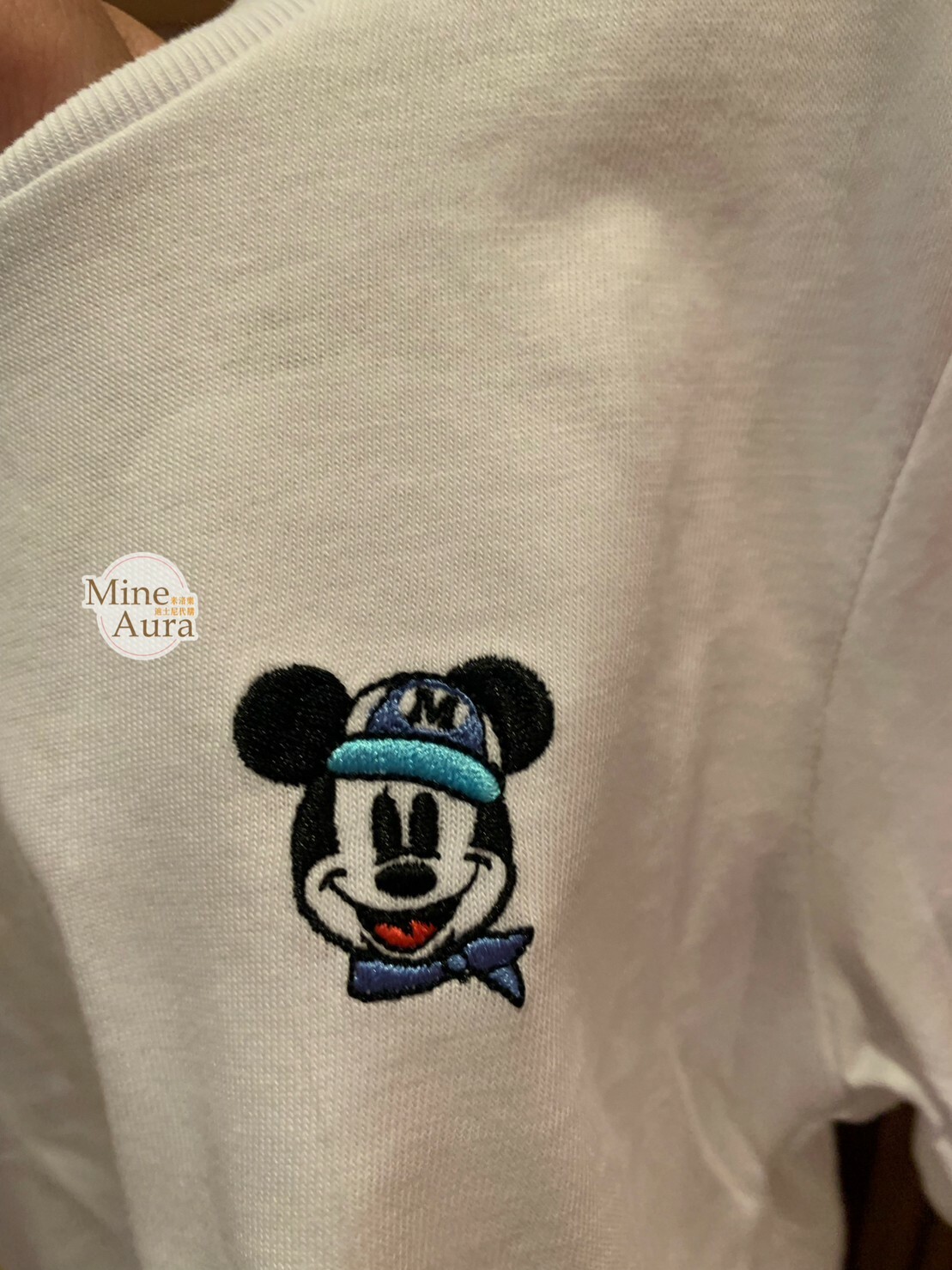 米奇 Mickey 刺繡大頭 白色 短T 上衣 兒童/成人 親子裝 -香港迪士尼樂園