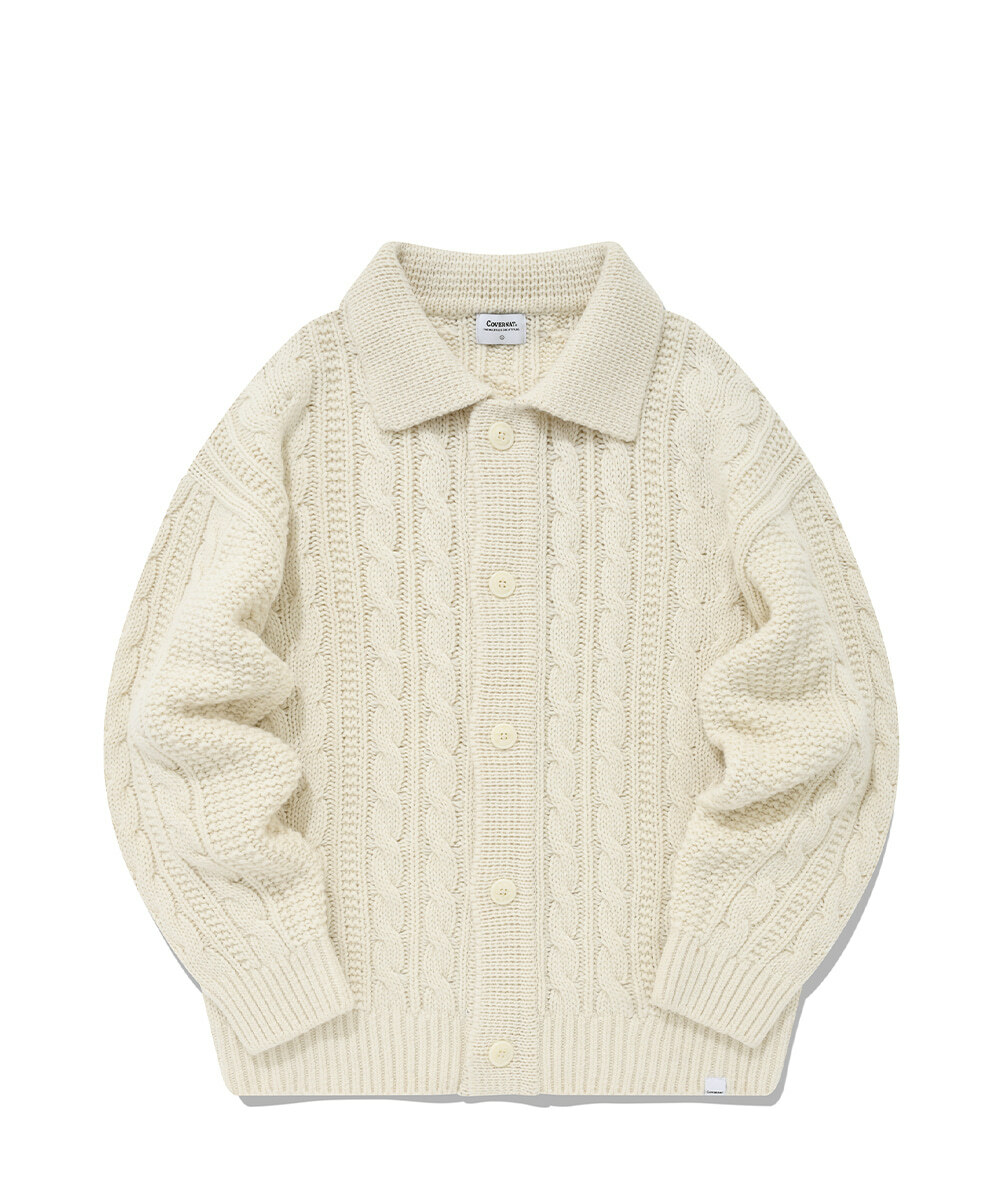 COVERNAT 羊羔毛  針織衫 毛衣 象牙色