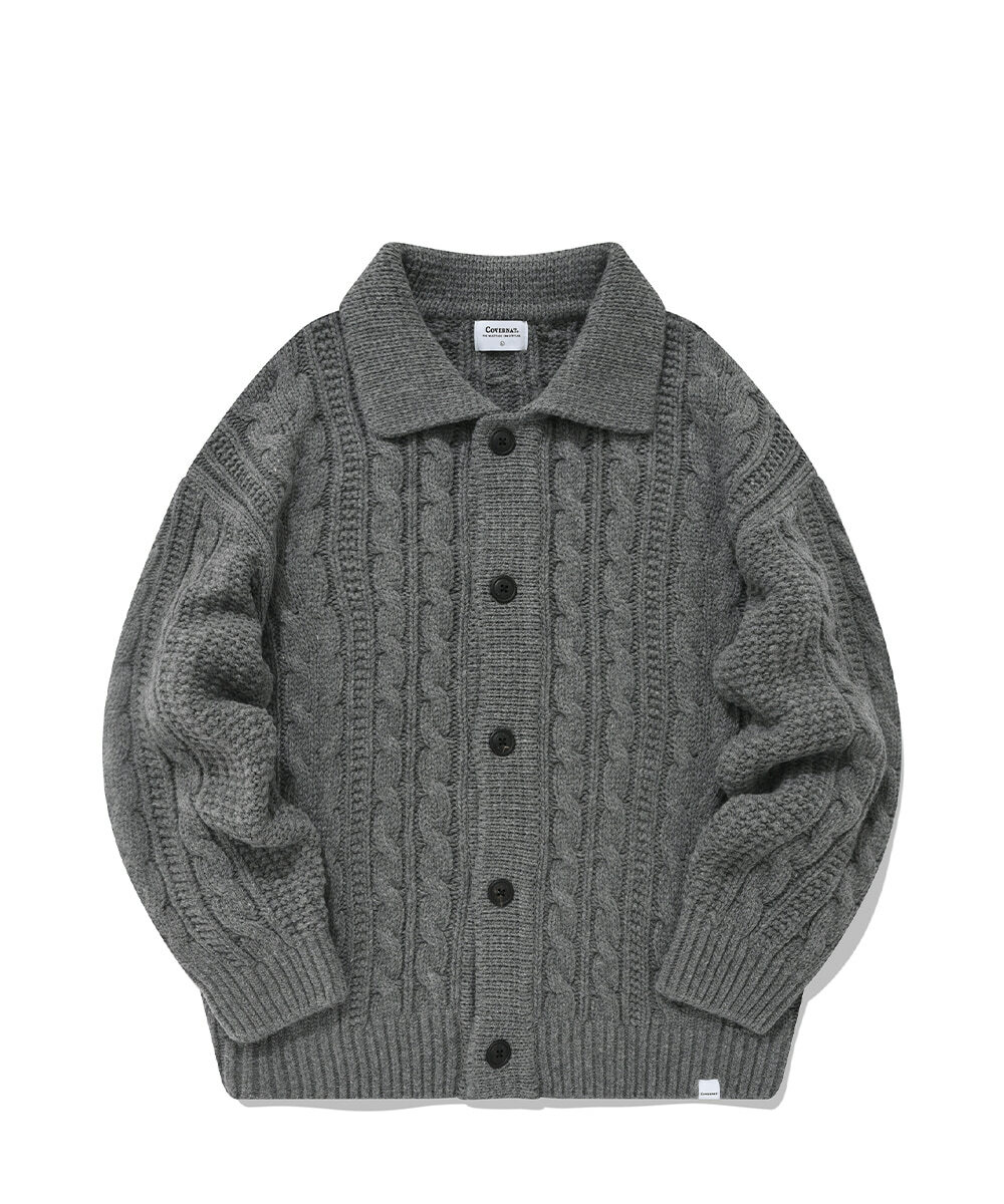 COVERNAT 羊羔毛  針織衫 毛衣 灰色